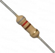 820 Ohm 0.5W Carbon Film Resistor 5% - Medium Quality