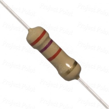 2.7K Ohm 0.5W Carbon Film Resistor 5% - High Quality (Min Order Quantity 1 pc for this Product)