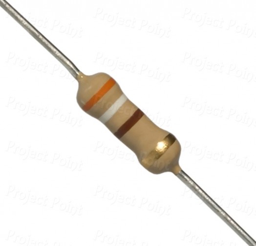 390 Ohm 0.5W Carbon Film Resistor 5% - Medium Quality (Min Order Quantity 1 pc for this Product)