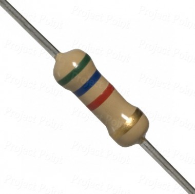 5.6K Ohm 0.5W Carbon Film Resistor 5% - Medium Quality (Min Order Quantity 1 pc for this Product)