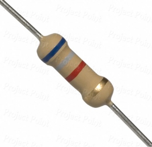 6.8K Ohm 0.5W Carbon Film Resistor 5% - Medium Quality (Min Order Quantity 1 pc for this Product)