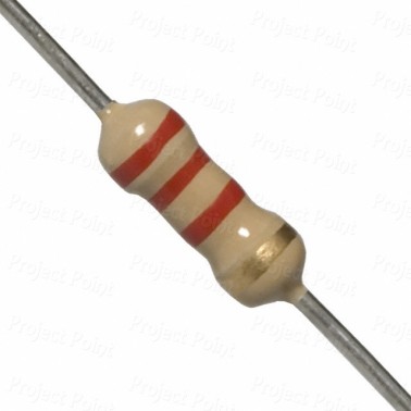 2.2K Ohm 0.25W Carbon Film Resistor 5% - Medium Quality (Min Order Quantity 1pc for this Product)