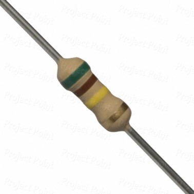 510K Ohm 0.25W Carbon Film Resistor 5% - Medium Quality (Min Order Quantity 1pc for this Product)