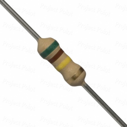 510K Ohm 0.25W Carbon Film Resistor 5% - High Quality (Min Order Quantity 1 pc for this Product)