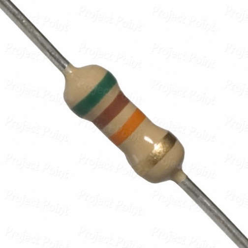 51K Ohm 0.25W Carbon Film Resistor 5% - High Quality (Min Order Quantity 1 pc for this Product)