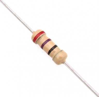 27 Ohm 0.5W Carbon Film Resistor 5% - High Quality (Min Order Quantity 1pc for this Product)