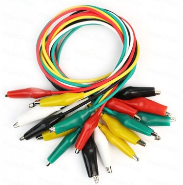 Alligator to Alligator (Crocodile) Jumper Cable - 40cm - Medium Quality (Min Order Quantity 1 pc for this Product)