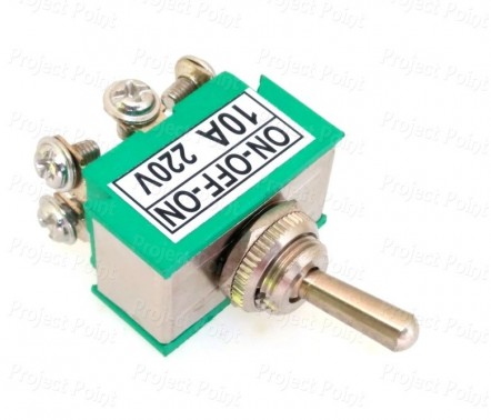 Double Pole Center-Off Toggle Switch - 10A (Min Order Quantity 1 pc for this Product)