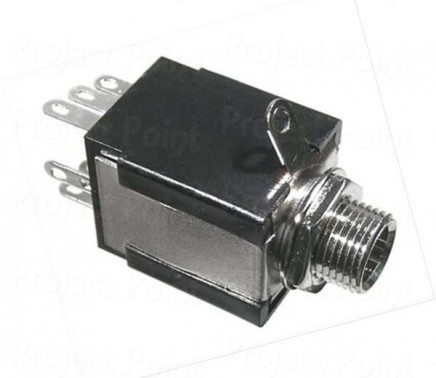 6.35mm Stereo Enclosed Switched Socket (Min Order Quantity 1 pc for this Product)