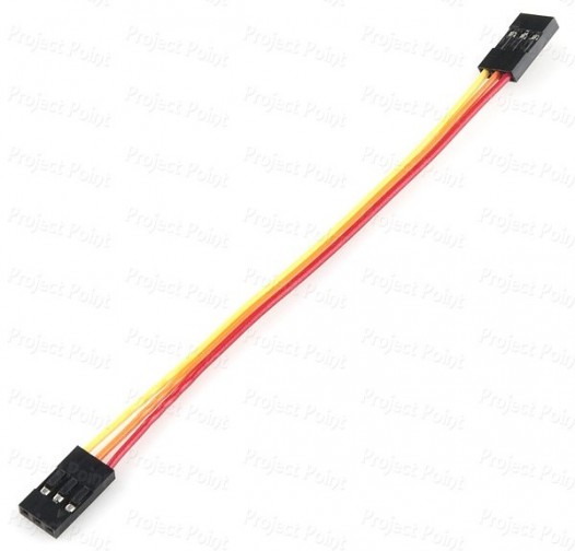 3-Pin Ribbon Cable Female to Female Jumper Wires - 18cms (Min Order Quantity 1 pc for this Product)