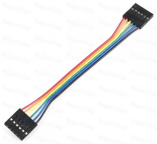 6-Pin Ribbon Cable Female to Female Jumper Wires - 18Cm (Min Order Quantity 1 pc for this Product)