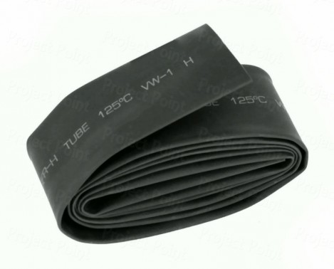 Heat Shrink Tube 15mmBlack - 1Mtr (Min Order Quantity 1 mtr for this Product)