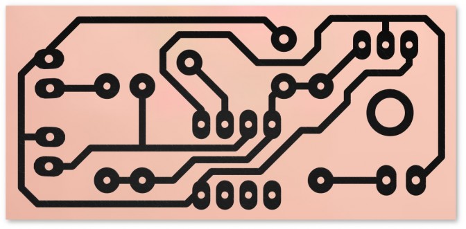 IR Infrared Obstacle Sensor PCB with Toner Transfer (Min Order Quantity 1 pc for this Product)