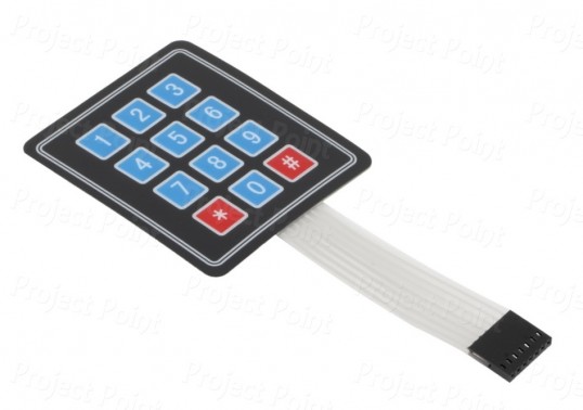 4x3 Matrix 12 Key Membrane Switch Keypad (Min Order Quantity 1pc for this Product)