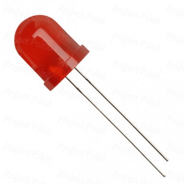 10mm Best Quality Red LED - Diffused Lens (Min Order Quantity 1 pc for this Product)