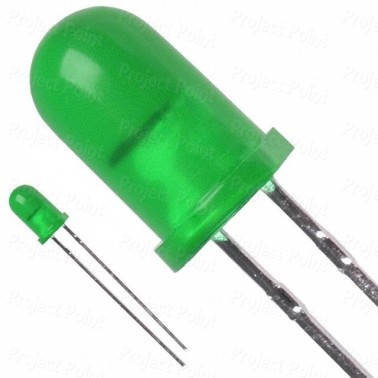 5mm Diffused Lens Green LED (Min Order Quantity 1 pc for this Product)