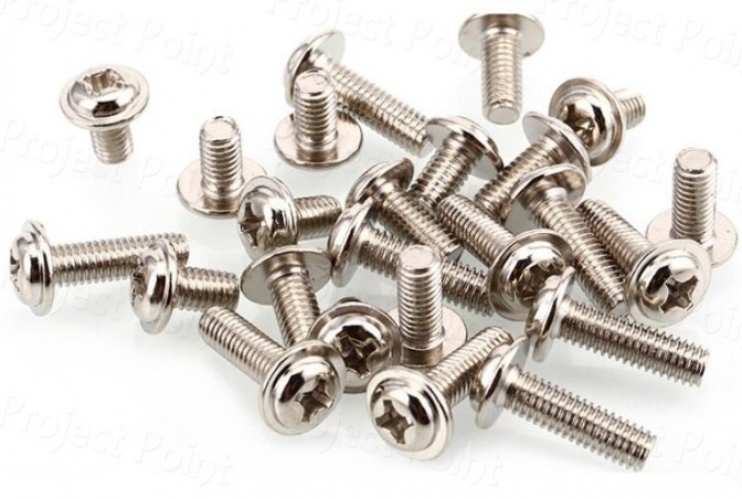 M3 Phillips Round Pan Washer Head Machine Screw - 6mm (Min Order Quantity 1 pc for this Product)