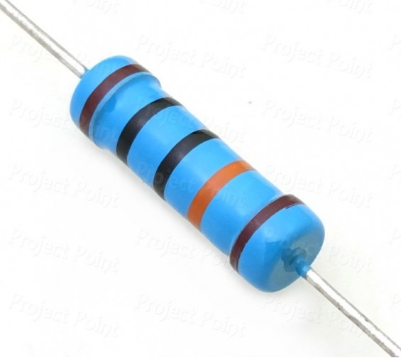 100K Ohm 3W Metal Film Resistor 1% - High Quality (Min Order Quantity 1 pc for this Product)