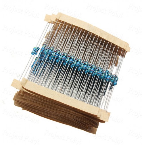 Resistors Pack - 61 Values Assorted - Metal Film Resistor 1% 0.25W - 610 Pcs (Min Order Quantity 1 pc for this Product)