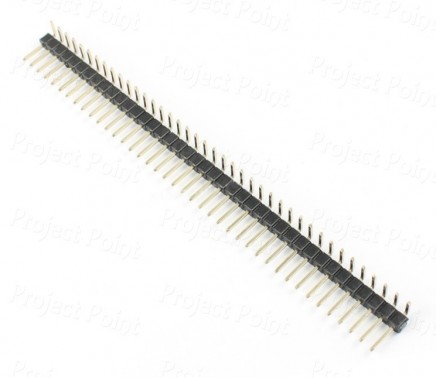 40 Pin Male Single Row Right Angle Pin Header - Berg Strip (Min Order Quantity 1 pc for this Product)