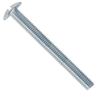 1/4" x 3" BSW Pan Head Machine Screw - Zink Plated (Min Order Quantity 1 pc for this Product)