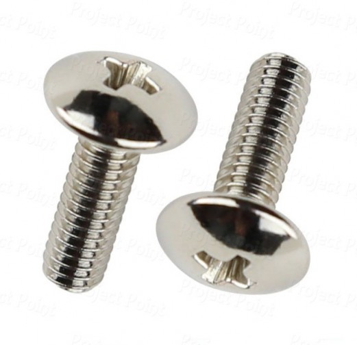 M4 Nickel Plated Phillips Truss Head Machine Screw - 25mm (Min Order Quantity 1 pc for this Product)