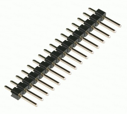 16-Pin 11mm Brass Straight Male Header - Berg Strip (Min Order Quantity 1 pc for this Product)