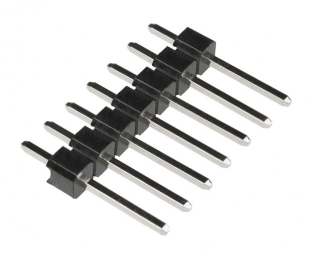 7-Pin 15mm Brass Straight Male Header - Berg Strip (Min Order Quantity 1 pc for this Product)