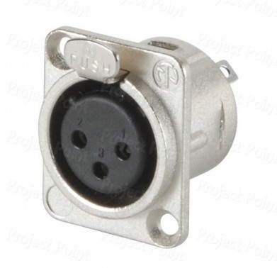 Neutrik High Quality Panel Mount Female XLR Connector - Original (Min Order Quantity 1pc for this Product)