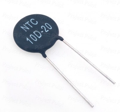 20mm NTC Thermistor 10 Ohm 6A  - 10D-20 (Min Order Quantity 1 pc for this Product)