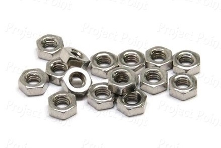 M3 Hex Nut White - High Quality (Min Order Quantity 1 pc for this Product)