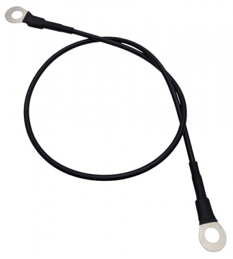 Jumper Cable - 6mm Ring Type Lug to Lug Terminals - 24A 15cm Black (Min Order Quantity 1pc for this Product)