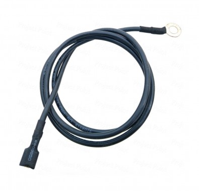 Female Spade to 6mm Ring Type Lug Terminals Cable - 13A 80cm Black (Min Order Quantity 1pc for this Product)