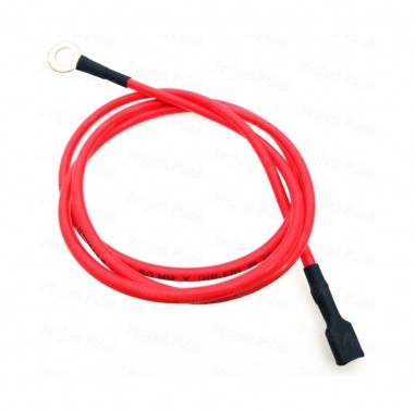 Female Spade to 6mm Ring Type Lug Terminals Cable - 18A 30cm Red (Min Order Quantity 1 pc for this Product)