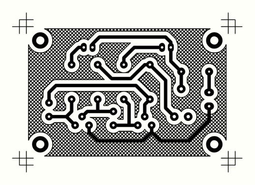 Transistors LED Flasher PCB - 2 LEDs (Copper Pour) Print Out on Toner Transfer Paper (Min Order Quantity 1pc for this Product)