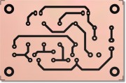 Transistors LED Flasher PCB - 2 LEDs  with Toner Transfer