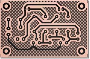 Transistors LED Flasher PCB - 2 LEDs (Copper Pour) with Toner Transfer