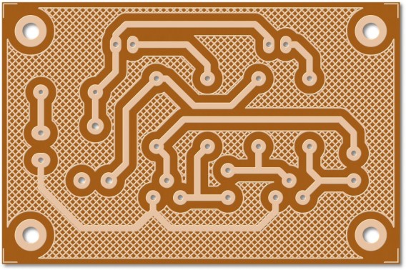 Transistors LED Flasher PCB - 2 LEDs with Copper Pour (Min Order Quantity 1 pc for this Product)