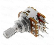 10K Ohm 16mm Linear Taper 6-Pin Dual Gang Rotary Potentiometer