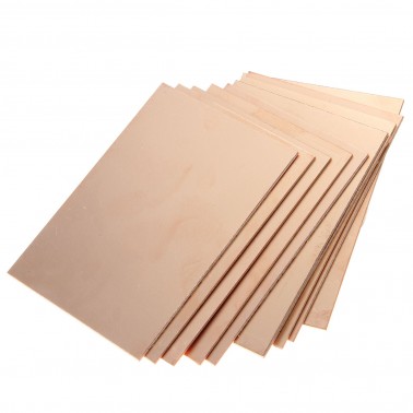 Copper Clad Single Sided Blank PCB - 2x4 inch - 1.6mm (Min Order Quantity 1pc for this Product)