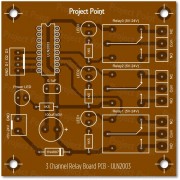3 Channel Relay Board PCB - ULN2003