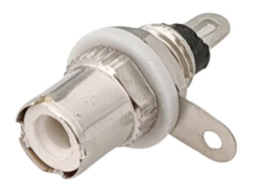 RCA Female Chassis Mount Connector - White (Min Order Quantity 1 pc for this Product)