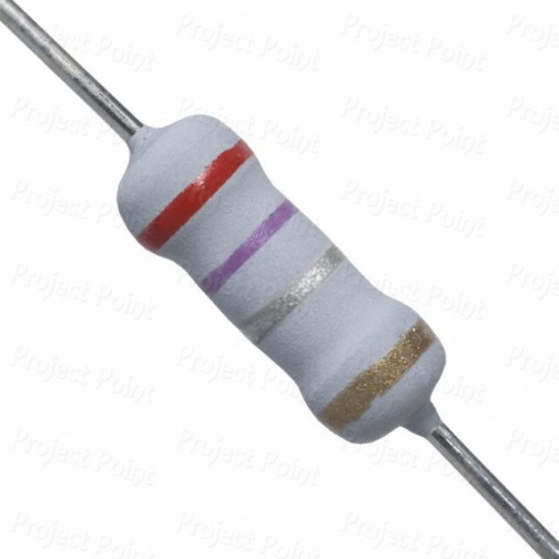 0.27 Ohm 2W Flameproof Metal Oxide Resistor - Medium Quality (Min Order Quantity 1 pc for this Product)