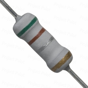 0.51 Ohm 1W Flameproof Metal Oxide Resistor - Medium Quality (Min Order Quantity 1 pc for this Product)