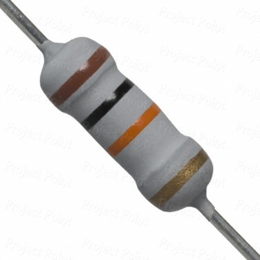 10K Ohm 1W Flameproof Metal Oxide Resistor - Medium Quality (Min Order Quantity 1 pc for this Product)