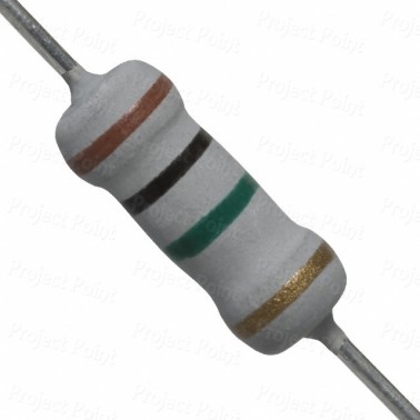 1M Ohm 1W Flameproof Metal Oxide Resistor - Medium Quality (Min Order Quantity 1 pc for this Product)