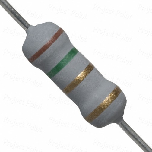 1.5 Ohm 1W Flameproof Metal Oxide Resistor - Copper (Min Order Quantity 1 pc for this Product)