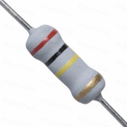 200K Ohm 1W Flameproof Metal Oxide Resistor - Medium Quality