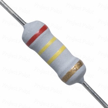 240K Ohm 1W Flameproof Metal Oxide Resistor - Medium Quality (Min Order Quantity 1 pc for this Product)