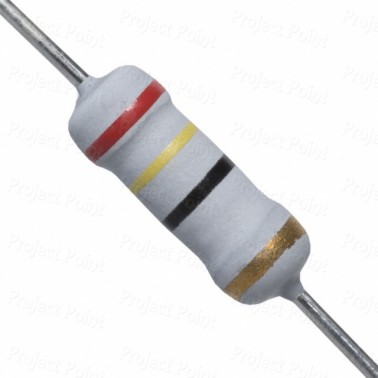 24 Ohm 1W Flameproof Metal Oxide Resistor - Medium Quality (Min Order Quantity 1 pc for this Product)